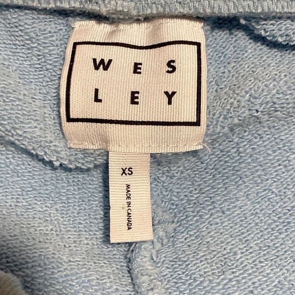 WESLEY Blue Jogger Sweatpants Rainbow Stripe Women’s XS - Picture 4 of 4